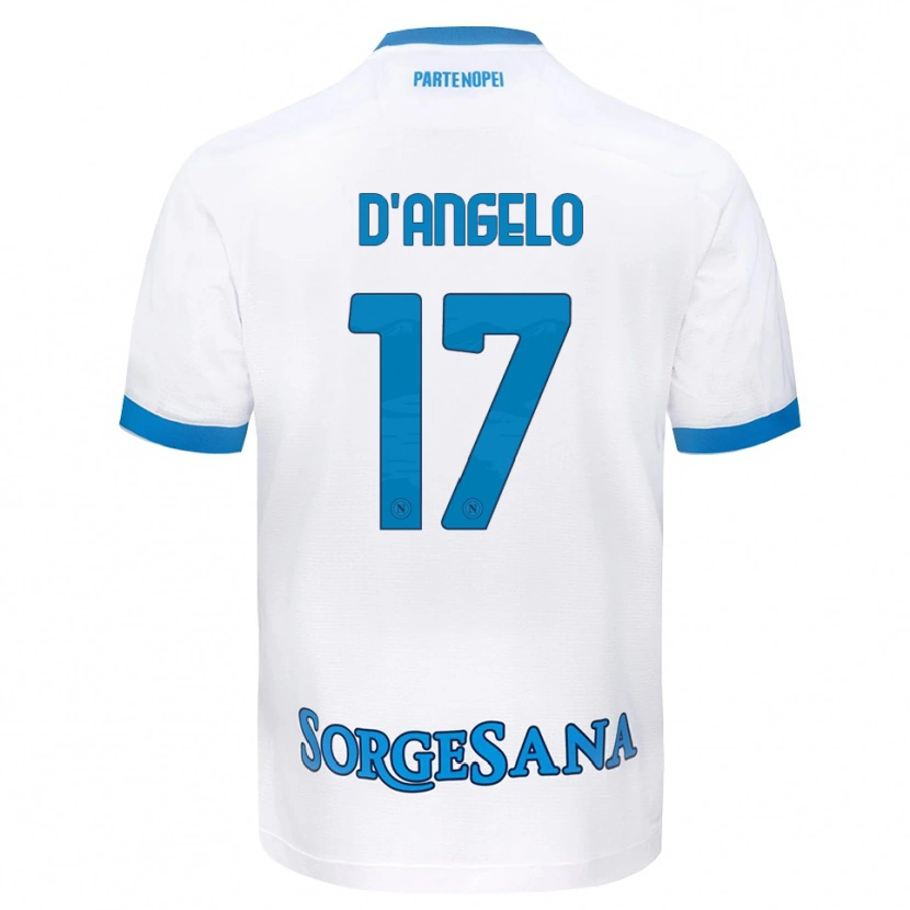 DanxenメンズGiuseppe D'angelo#17ホワイト スカイブルーアウェイシャツ2026/27ジャージーユニフォーム