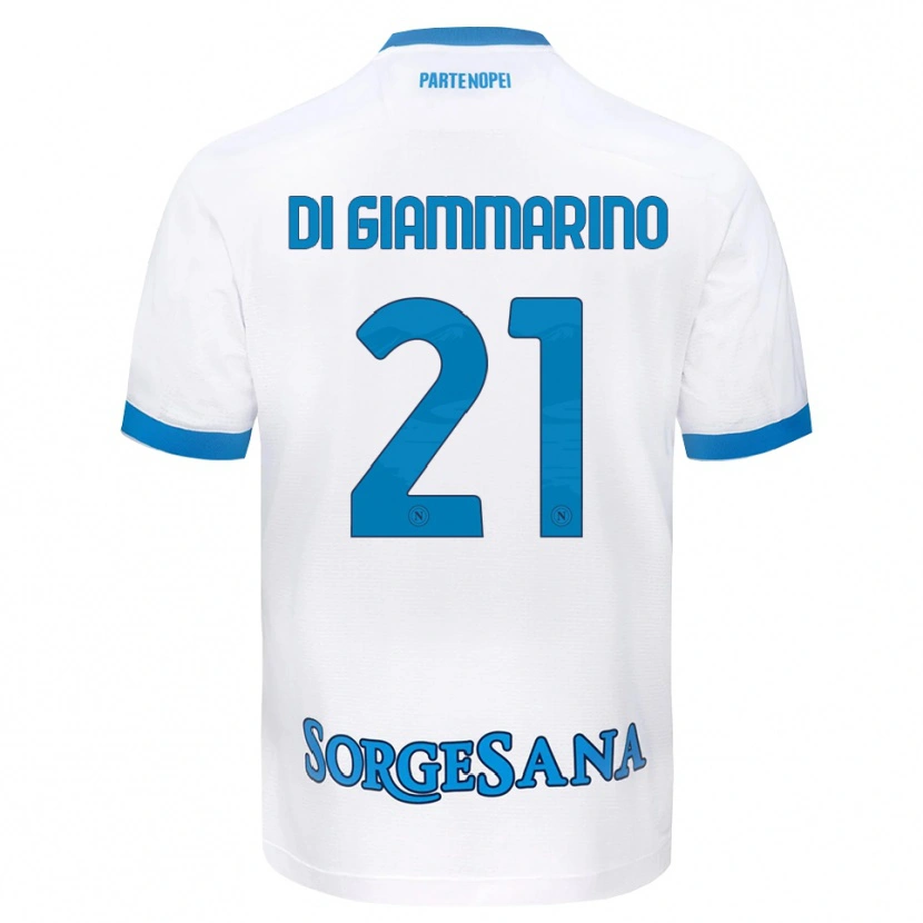 DanxenメンズVirginia Di Giammarino#21ホワイト スカイブルーアウェイシャツ2026/27ジャージーユニフォーム