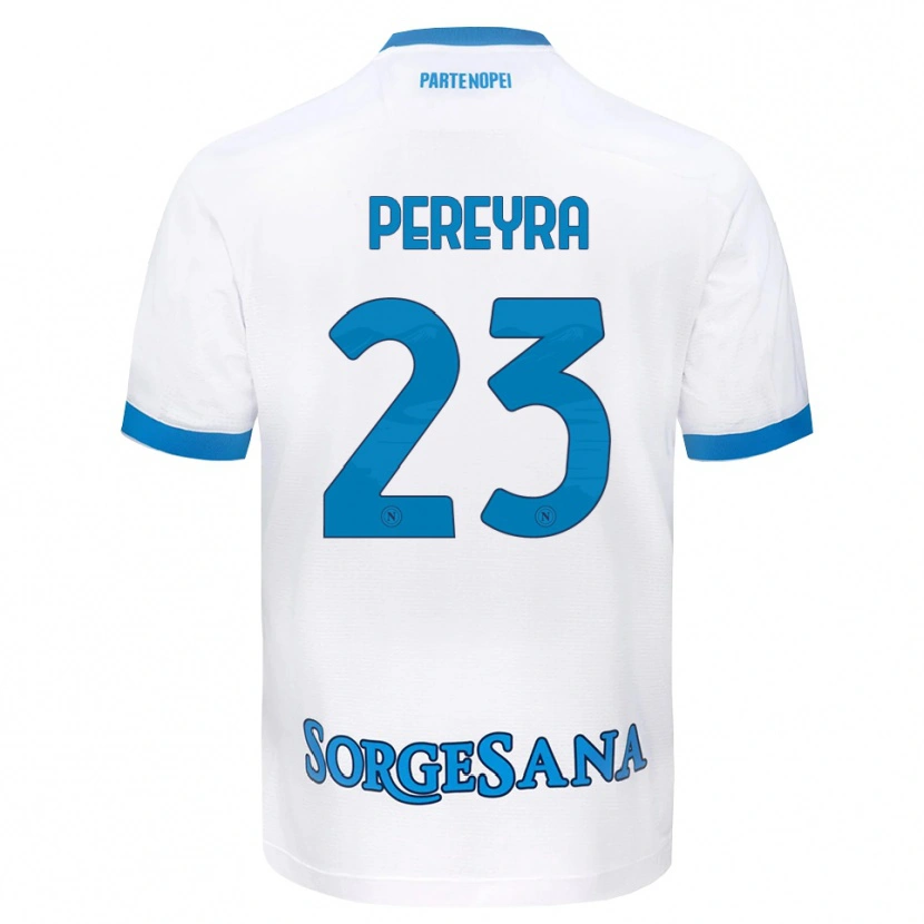 DanxenメンズMilton Pereyra#23ホワイト スカイブルーアウェイシャツ2026/27ジャージーユニフォーム