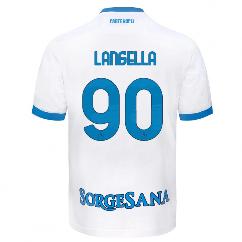DanxenメンズGabriella Langella#90ホワイト スカイブルーアウェイシャツ2026/27ジャージーユニフォーム