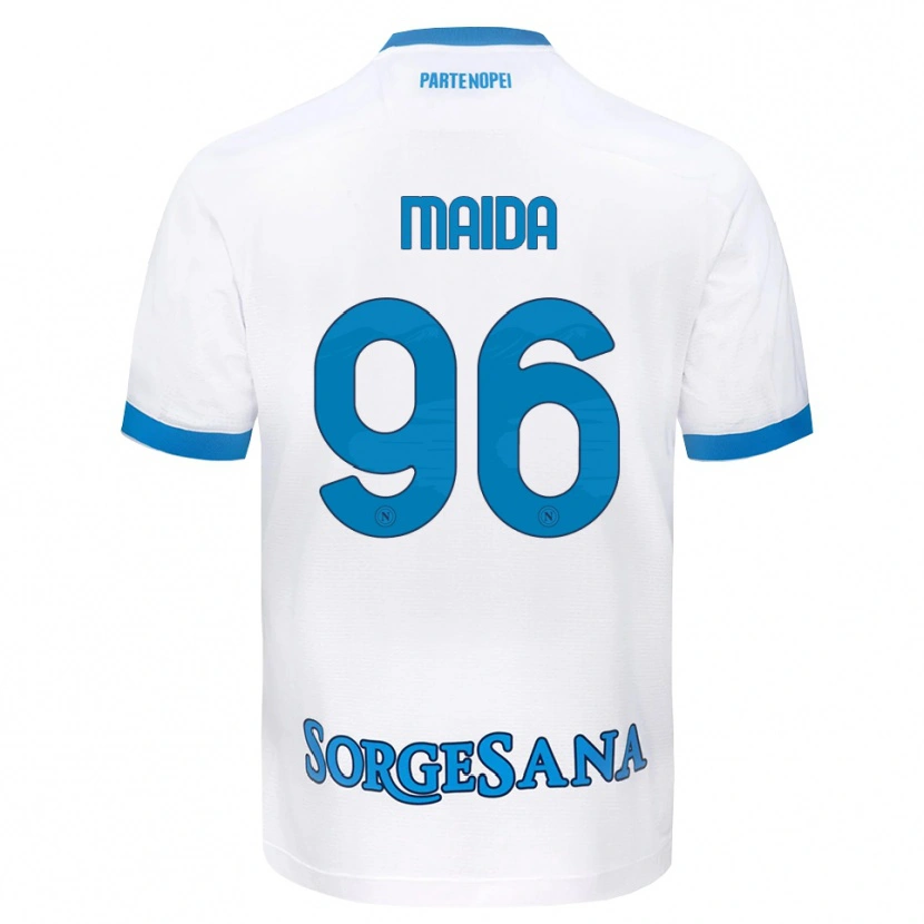 DanxenメンズGiuseppe Maida#96ホワイト スカイブルーアウェイシャツ2026/27ジャージーユニフォーム