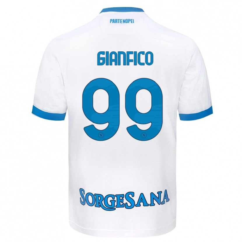 DanxenメンズMaria Morena Gianfico#99ホワイト スカイブルーアウェイシャツ2026/27ジャージーユニフォーム
