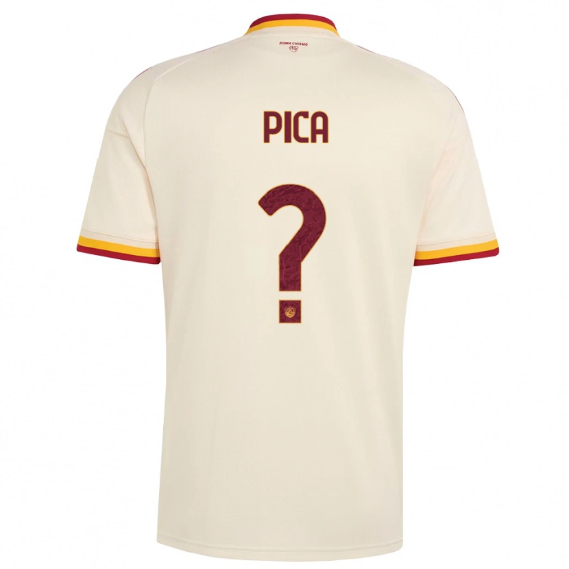 DanxenメンズMattia Pica#0シャンパン レッド イエローアウェイシャツ2026/27ジャージーユニフォーム