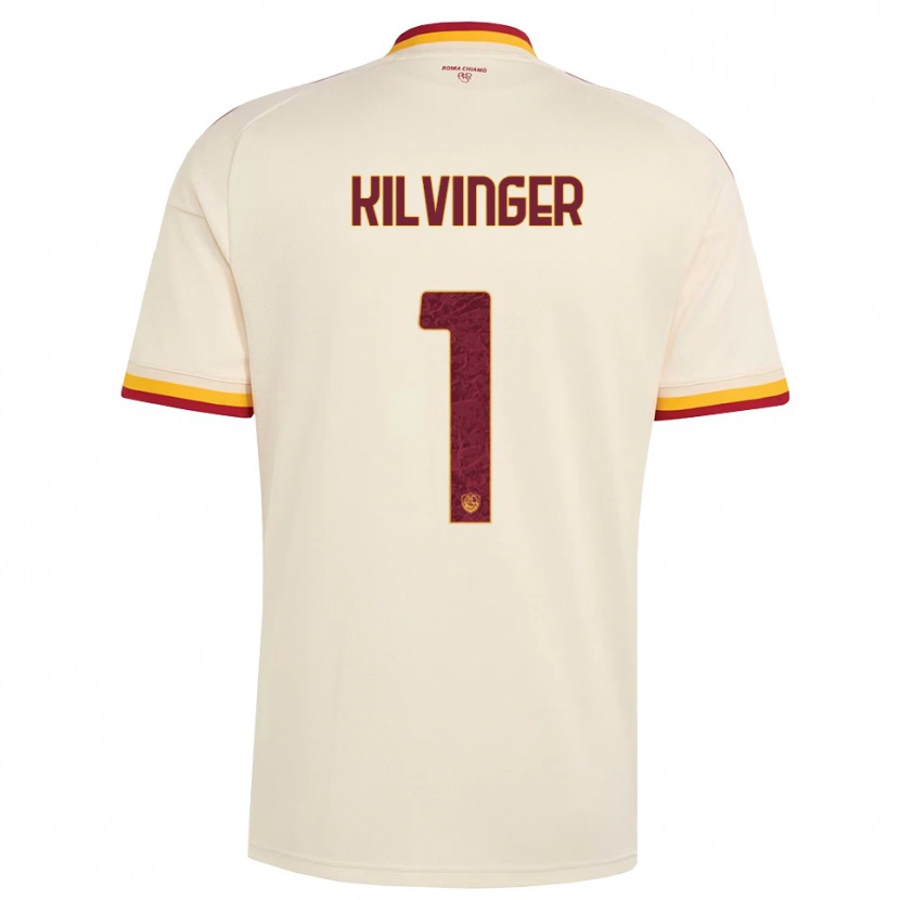 DanxenメンズLevente Kilvinger#1シャンパン レッド イエローアウェイシャツ2026/27ジャージーユニフォーム