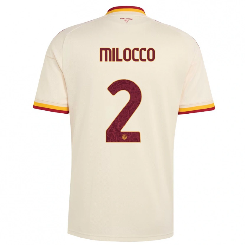 DanxenメンズMatias Milocco#2シャンパン レッド イエローアウェイシャツ2026/27ジャージーユニフォーム