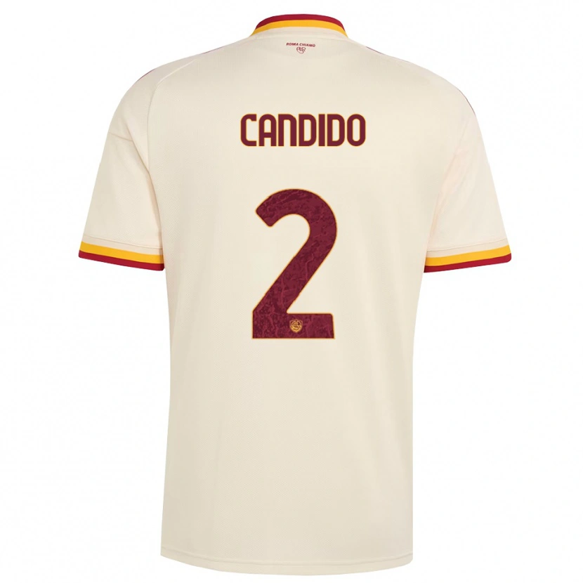 DanxenメンズGabriele Candido#2シャンパン レッド イエローアウェイシャツ2026/27ジャージーユニフォーム