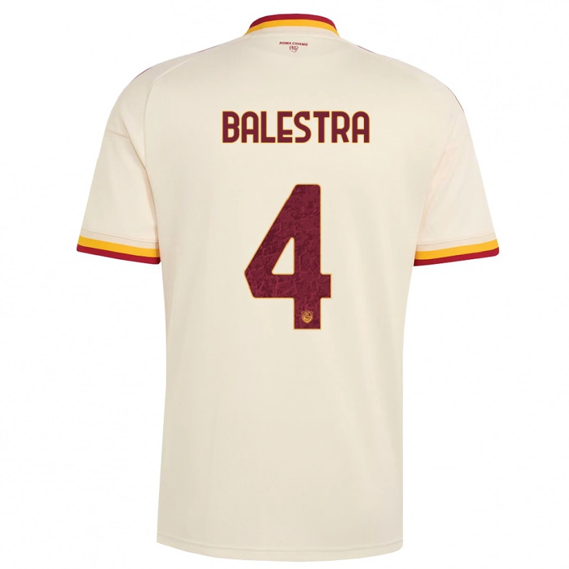 DanxenメンズChristian Balestra#4シャンパン レッド イエローアウェイシャツ2026/27ジャージーユニフォーム