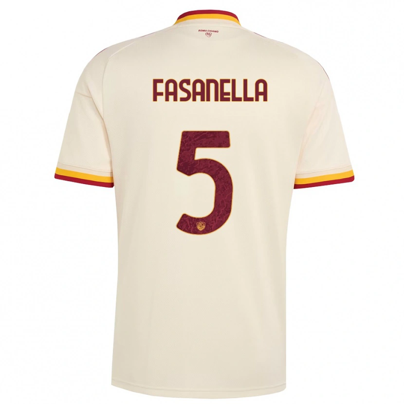 DanxenメンズRafael Fasanella#5シャンパン レッド イエローアウェイシャツ2026/27ジャージーユニフォーム