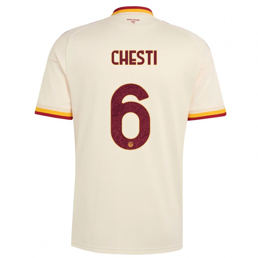 DanxenメンズFrancesco Chesti#6シャンパン レッド イエローアウェイシャツ2026/27ジャージーユニフォーム