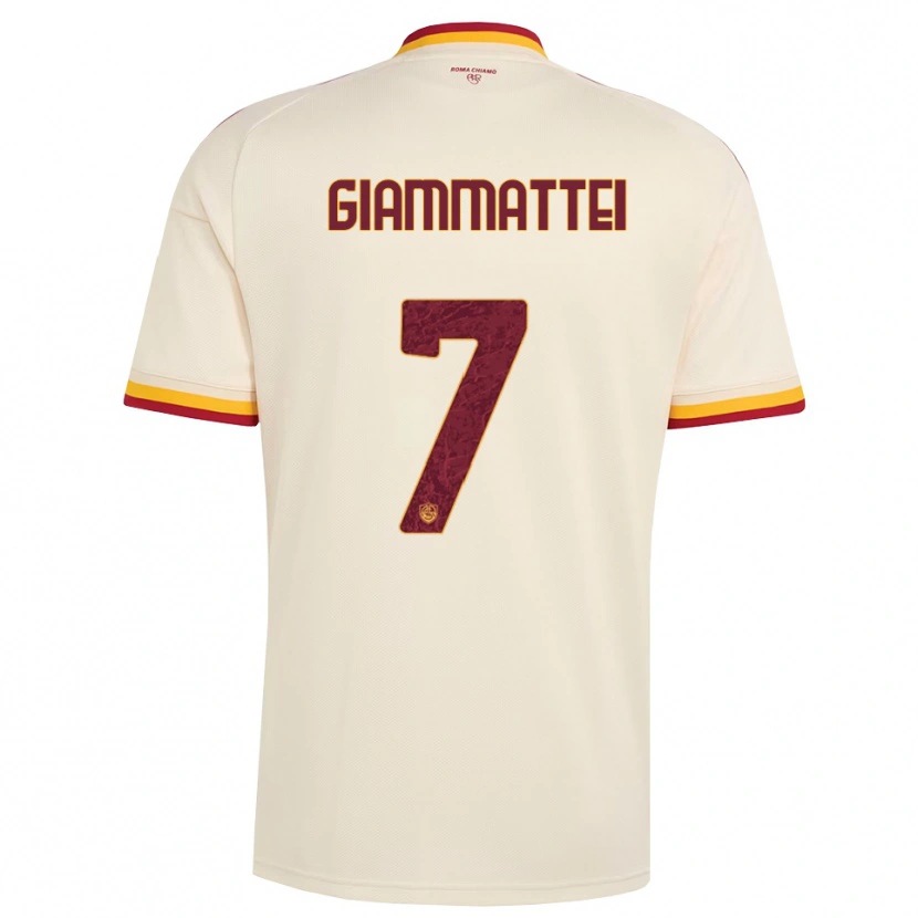DanxenメンズGioele Giammattei#7シャンパン レッド イエローアウェイシャツ2026/27ジャージーユニフォーム