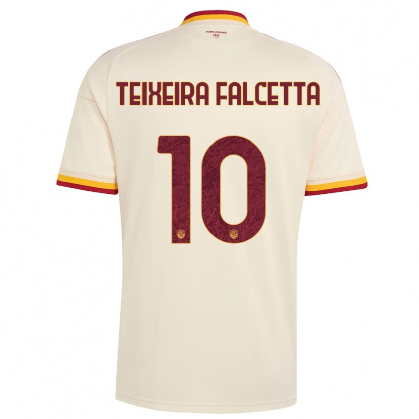 DanxenメンズPietro Teixeira Falcetta#10シャンパン レッド イエローアウェイシャツ2026/27ジャージーユニフォーム