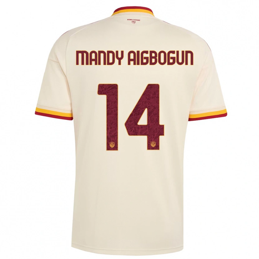 DanxenメンズEseosa Mandy Aigbogun#14シャンパン レッド イエローアウェイシャツ2026/27ジャージーユニフォーム