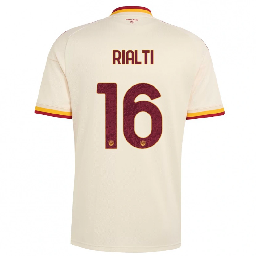 DanxenメンズDaniele Rialti#16シャンパン レッド イエローアウェイシャツ2026/27ジャージーユニフォーム