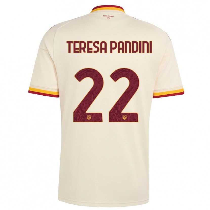 Danxenメンズマルタ・パンディーニ#22シャンパン レッド イエローアウェイシャツ2026/27ジャージーユニフォーム