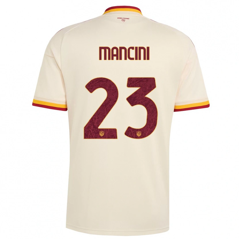 Danxenメンズジャンルカ・マンチーニ#23シャンパン レッド イエローアウェイシャツ2026/27ジャージーユニフォーム
