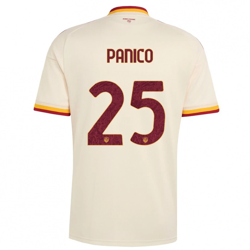 DanxenメンズFrancesco Panico#25シャンパン レッド イエローアウェイシャツ2026/27ジャージーユニフォーム