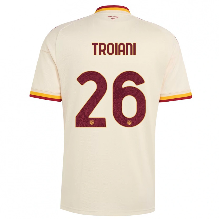 DanxenメンズNicolò Troiani#26シャンパン レッド イエローアウェイシャツ2026/27ジャージーユニフォーム
