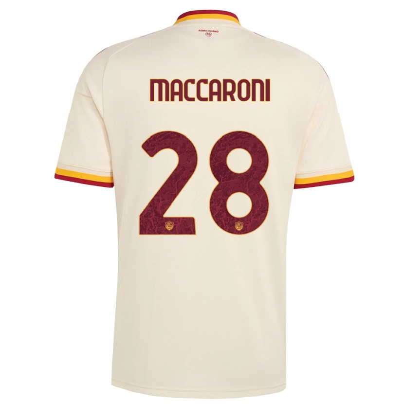 DanxenメンズValerio Maccaroni#28シャンパン レッド イエローアウェイシャツ2026/27ジャージーユニフォーム
