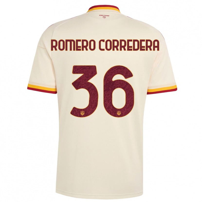 DanxenメンズMiguel Romero Corredera#36シャンパン レッド イエローアウェイシャツ2026/27ジャージーユニフォーム