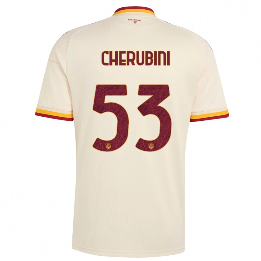 DanxenメンズMartina Cherubini#53シャンパン レッド イエローアウェイシャツ2026/27ジャージーユニフォーム