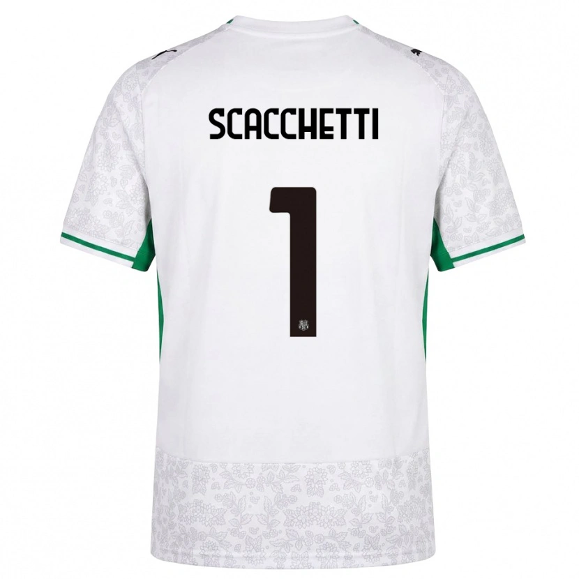 DanxenメンズAlessandro Scacchetti#1ホワイト ブラック グリーンアウェイシャツ2026/27ジャージーユニフォーム
