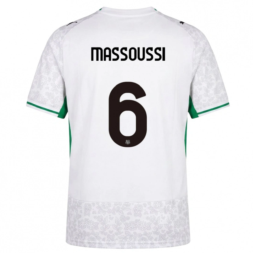 DanxenメンズZaid Massoussi#6ホワイト ブラック グリーンアウェイシャツ2026/27ジャージーユニフォーム