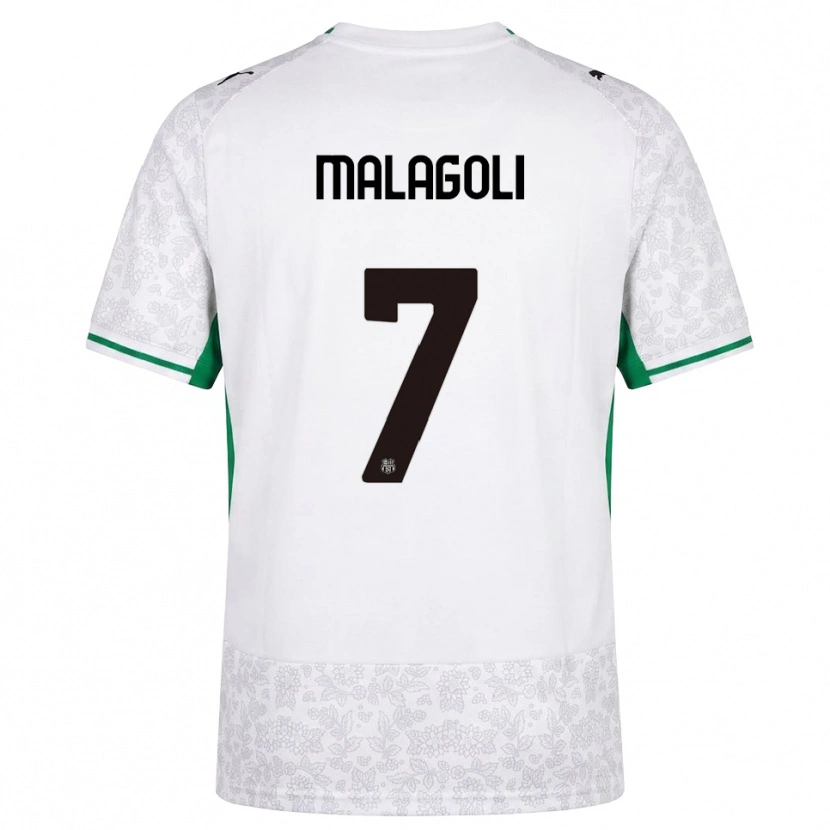 DanxenメンズMattia Malagoli#7ホワイト ブラック グリーンアウェイシャツ2026/27ジャージーユニフォーム