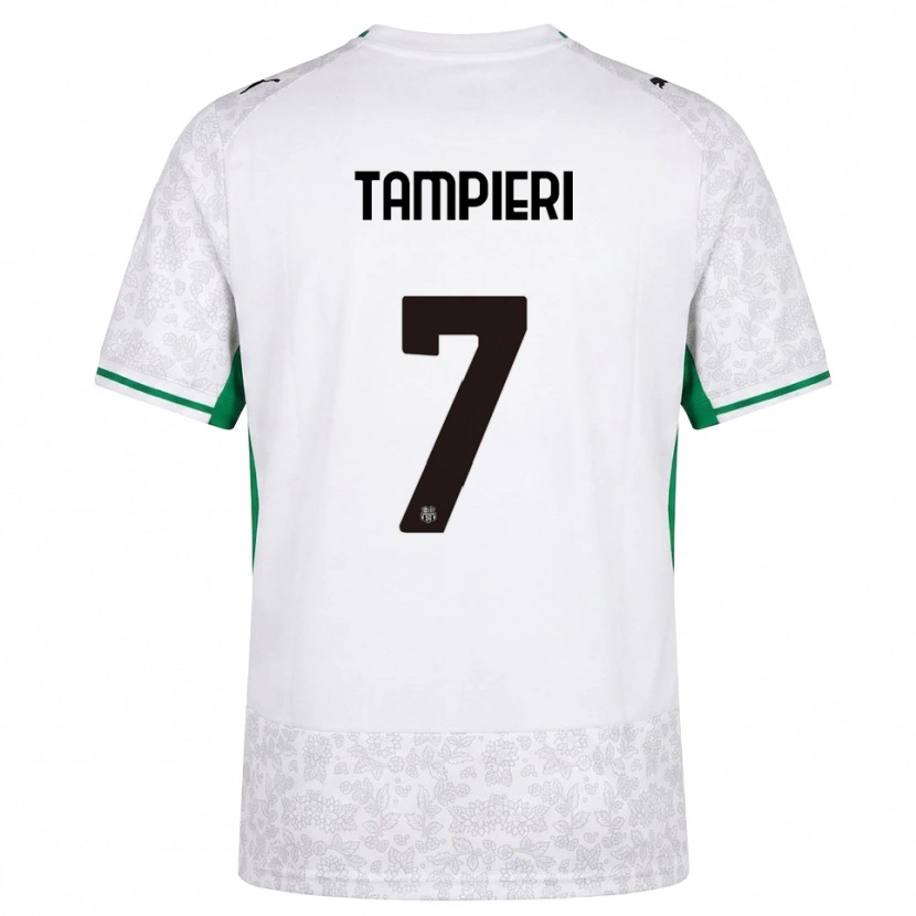 DanxenメンズDiego Tampieri#7ホワイト ブラック グリーンアウェイシャツ2026/27ジャージーユニフォーム