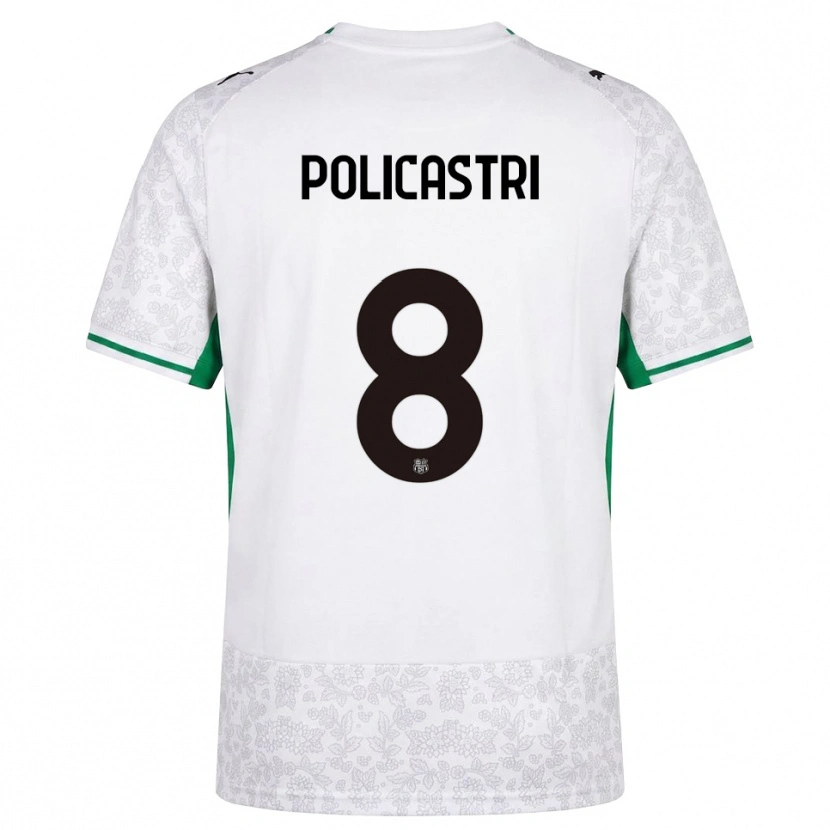 DanxenメンズGiuseppe Policastri#8ホワイト ブラック グリーンアウェイシャツ2026/27ジャージーユニフォーム
