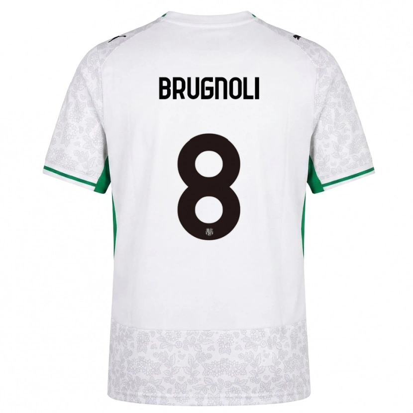 DanxenメンズGiuseppe Brugnoli#8ホワイト ブラック グリーンアウェイシャツ2026/27ジャージーユニフォーム