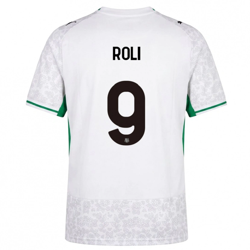 DanxenメンズRiccardo Roli#9ホワイト ブラック グリーンアウェイシャツ2026/27ジャージーユニフォーム