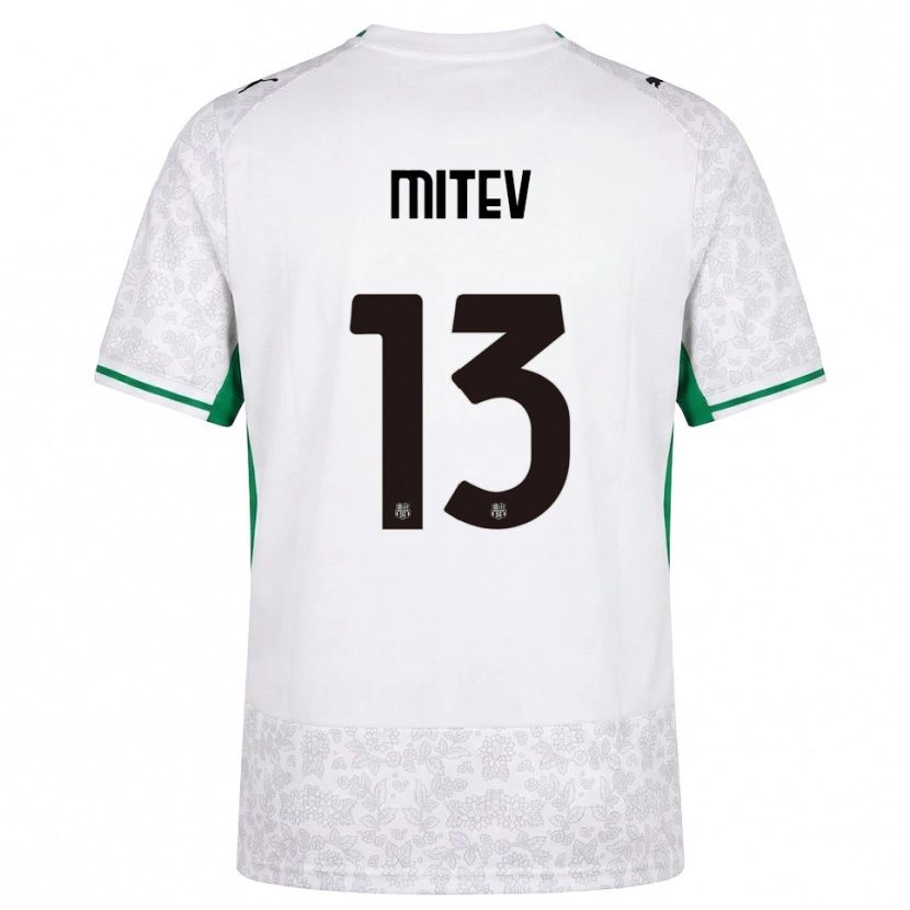 DanxenメンズNikola Mitev#13ホワイト ブラック グリーンアウェイシャツ2026/27ジャージーユニフォーム