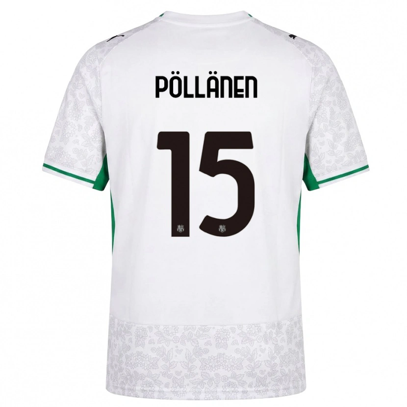 DanxenメンズPharez Pöllänen#15ホワイト ブラック グリーンアウェイシャツ2026/27ジャージーユニフォーム