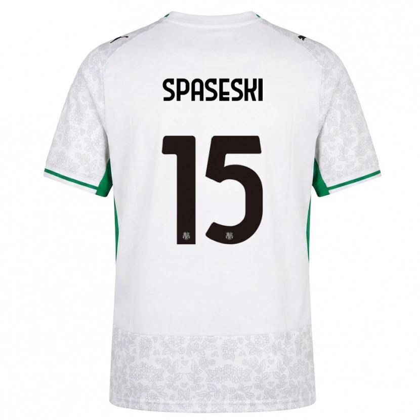 DanxenメンズDejan Spaseski#15ホワイト ブラック グリーンアウェイシャツ2026/27ジャージーユニフォーム
