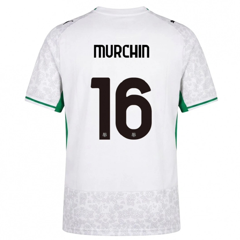 DanxenメンズAdrian Murchin#16ホワイト ブラック グリーンアウェイシャツ2026/27ジャージーユニフォーム