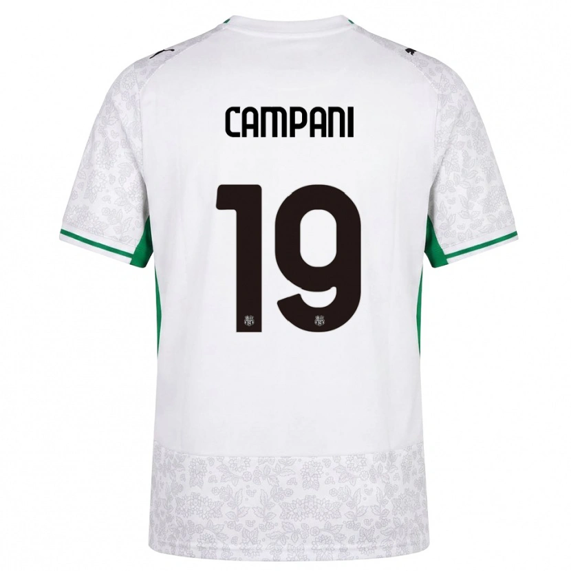 DanxenメンズAndrea Campani#19ホワイト ブラック グリーンアウェイシャツ2026/27ジャージーユニフォーム
