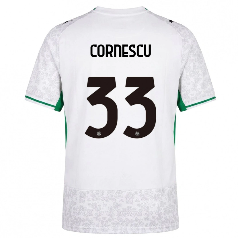 DanxenメンズIustin Cornescu#33ホワイト ブラック グリーンアウェイシャツ2026/27ジャージーユニフォーム