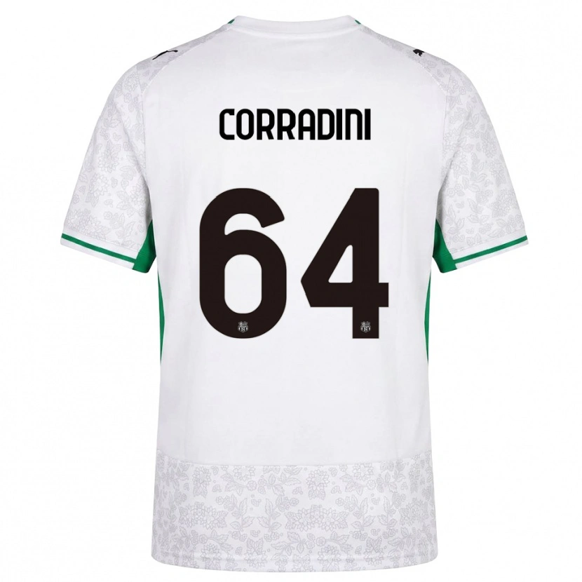 DanxenメンズFrancesco Corradini#64ホワイト ブラック グリーンアウェイシャツ2026/27ジャージーユニフォーム