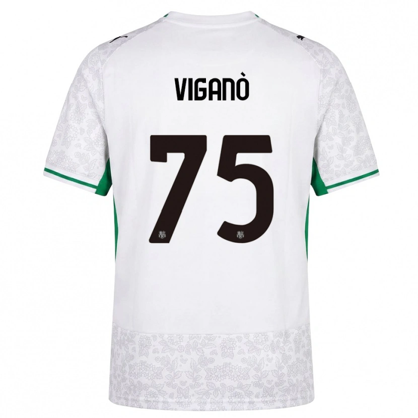 DanxenメンズLorenzo Viganò#75ホワイト ブラック グリーンアウェイシャツ2026/27ジャージーユニフォーム