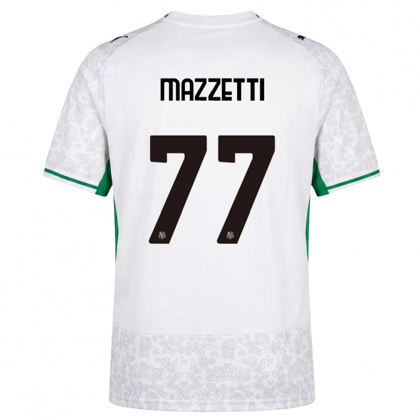 DanxenメンズRiccardo Mazzetti#77ホワイト ブラック グリーンアウェイシャツ2026/27ジャージーユニフォーム