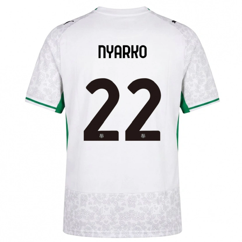 DanxenメンズLorenzo Nyarko#22ホワイト ブラック グリーンアウェイシャツ2026/27ジャージーユニフォーム