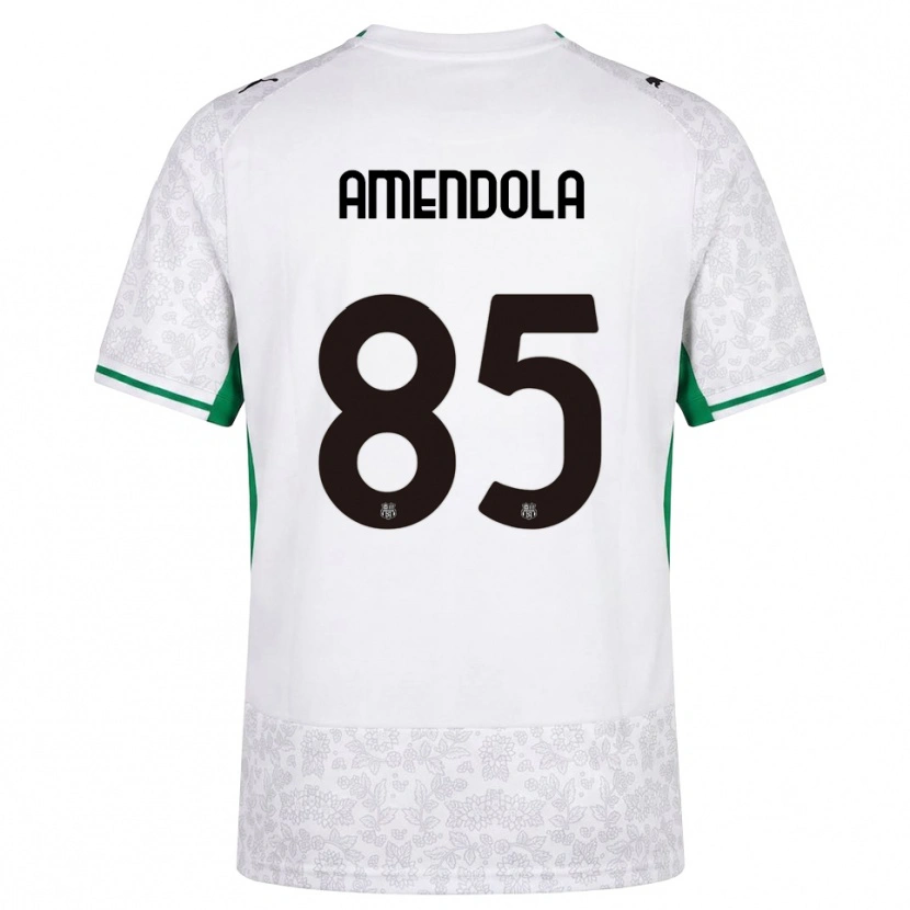 DanxenメンズCatello Amendola#85ホワイト ブラック グリーンアウェイシャツ2026/27ジャージーユニフォーム