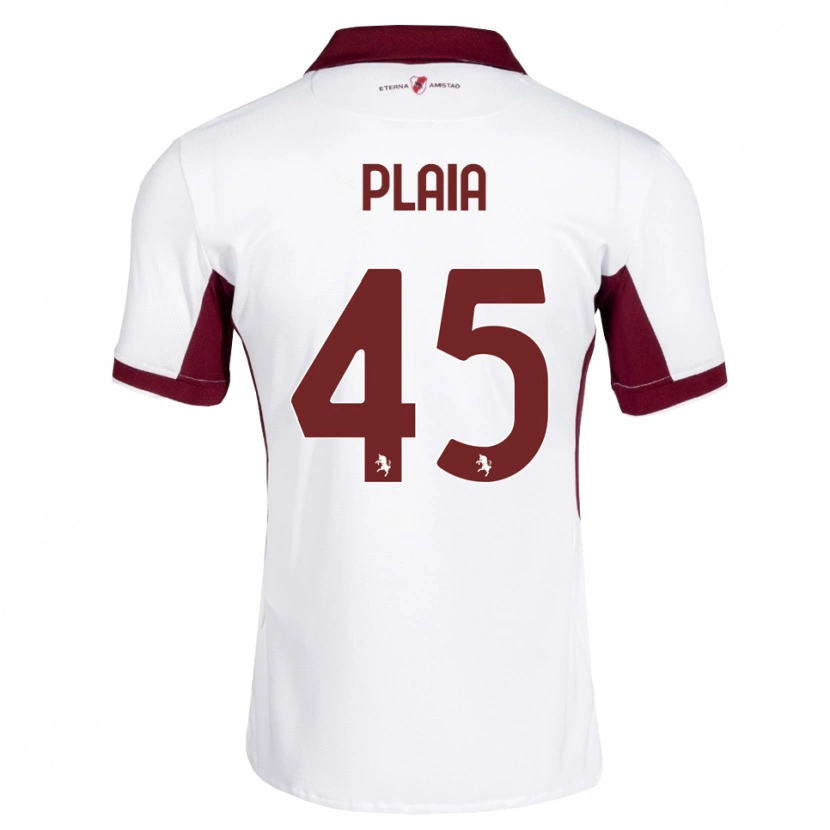 DanxenメンズFrancesco Plaia#45バーガンディ ホワイト レッドアウェイシャツ2026/27ジャージーユニフォーム