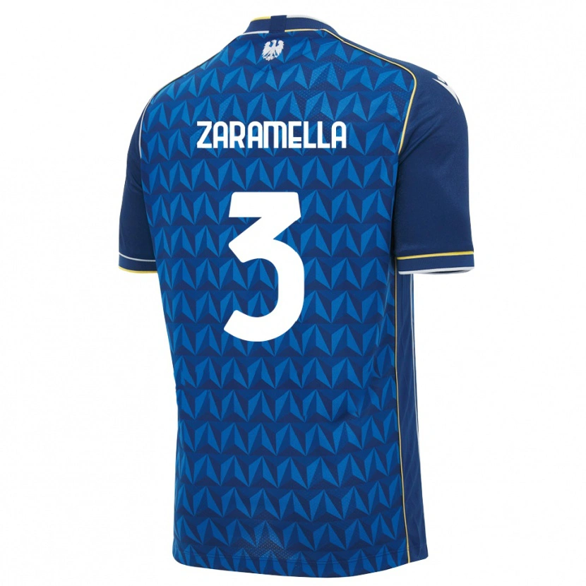 DanxenメンズPietro Zaramella#3ロイヤルブルー ホワイト ブルーアウェイシャツ2026/27ジャージーユニフォーム
