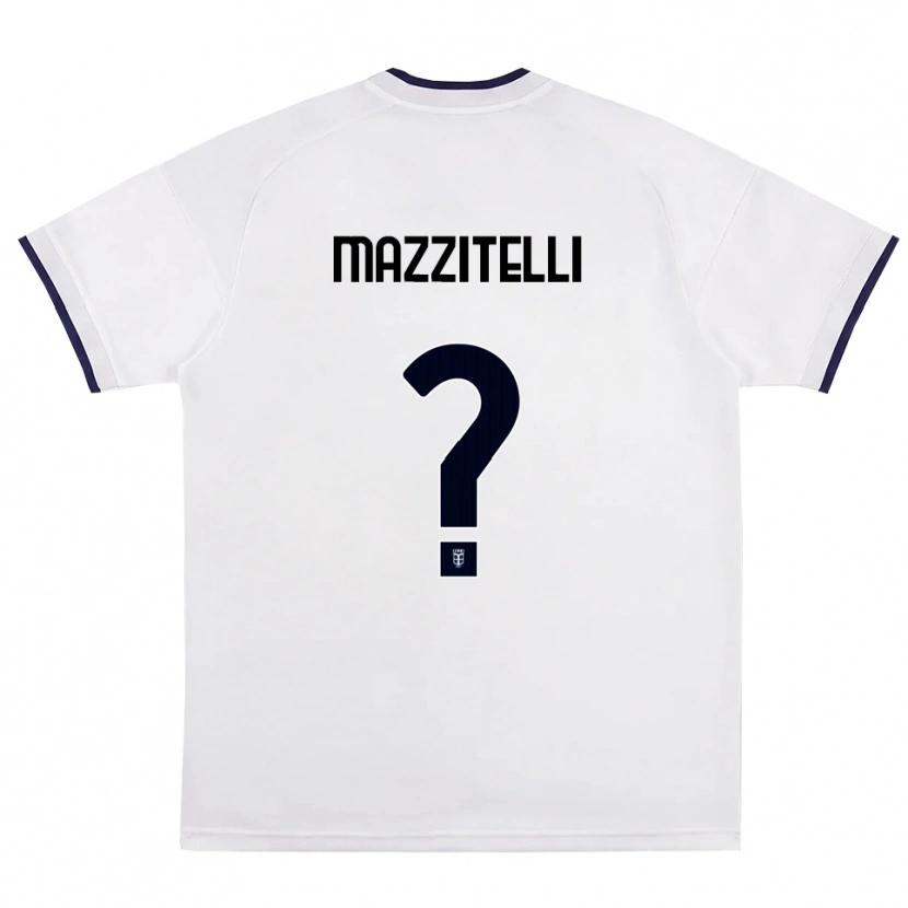 DanxenメンズLuca Mazzitelli#0ホワイト レッド ロイヤルブルーアウェイシャツ2026/27ジャージーユニフォーム