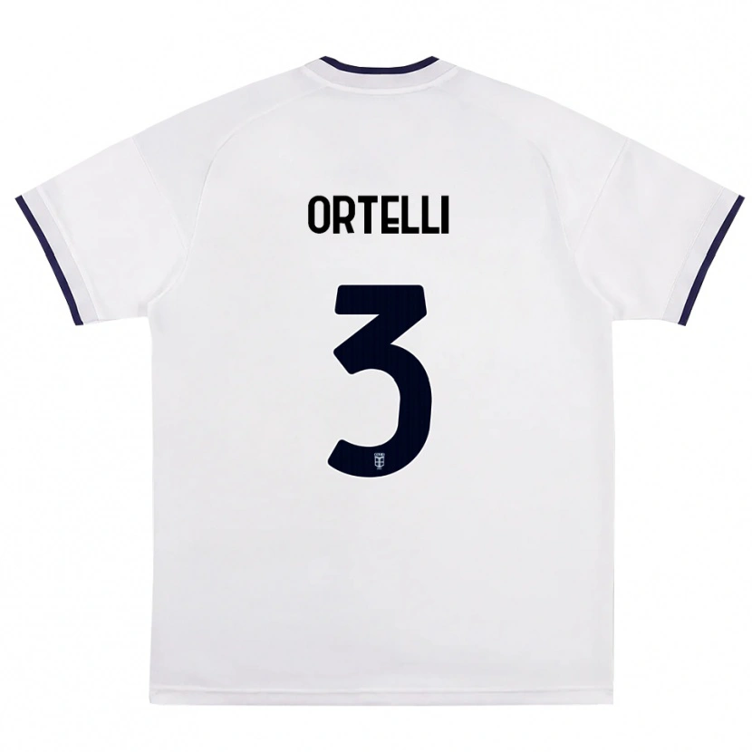 DanxenメンズManuel Ortelli#3ホワイト レッド ロイヤルブルーアウェイシャツ2026/27ジャージーユニフォーム