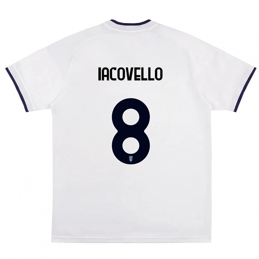DanxenメンズMattia Iacovello#8ホワイト レッド ロイヤルブルーアウェイシャツ2026/27ジャージーユニフォーム
