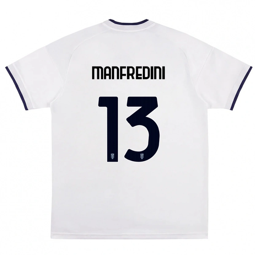 DanxenメンズMatteo Manfredini#13ホワイト レッド ロイヤルブルーアウェイシャツ2026/27ジャージーユニフォーム