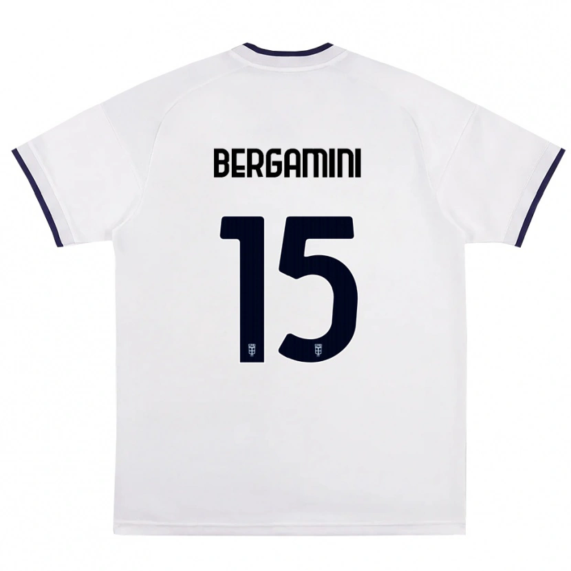 DanxenメンズMattia Bergamini#15ホワイト レッド ロイヤルブルーアウェイシャツ2026/27ジャージーユニフォーム