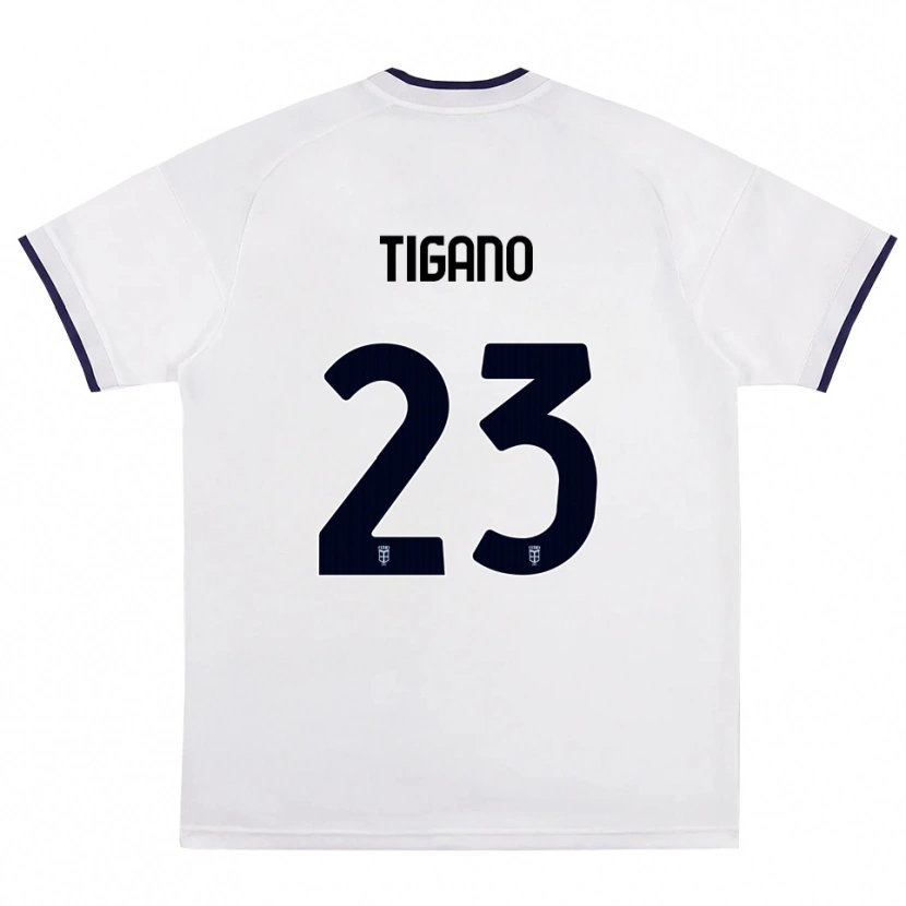 DanxenメンズAchille Tigano#23ホワイト レッド ロイヤルブルーアウェイシャツ2026/27ジャージーユニフォーム